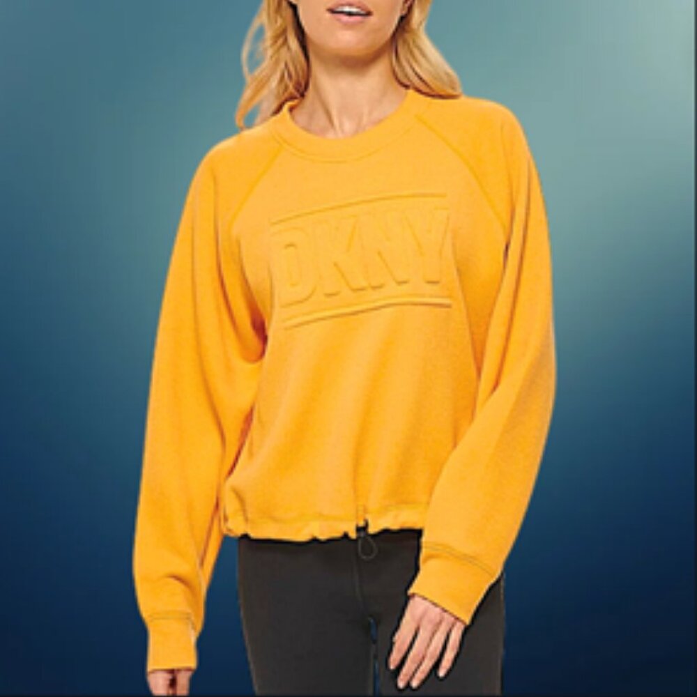 DKNY Golden, Warm Yet Lightweight Pull-over Sweatshirt-Size Medium
